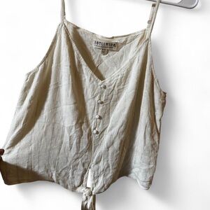 Idyllwind Cream Tie Front Top